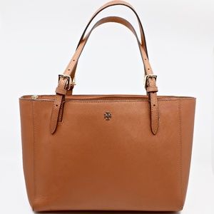 TORY BURCH~york buckle~SAFFIANO LEATHER TOTE BAG